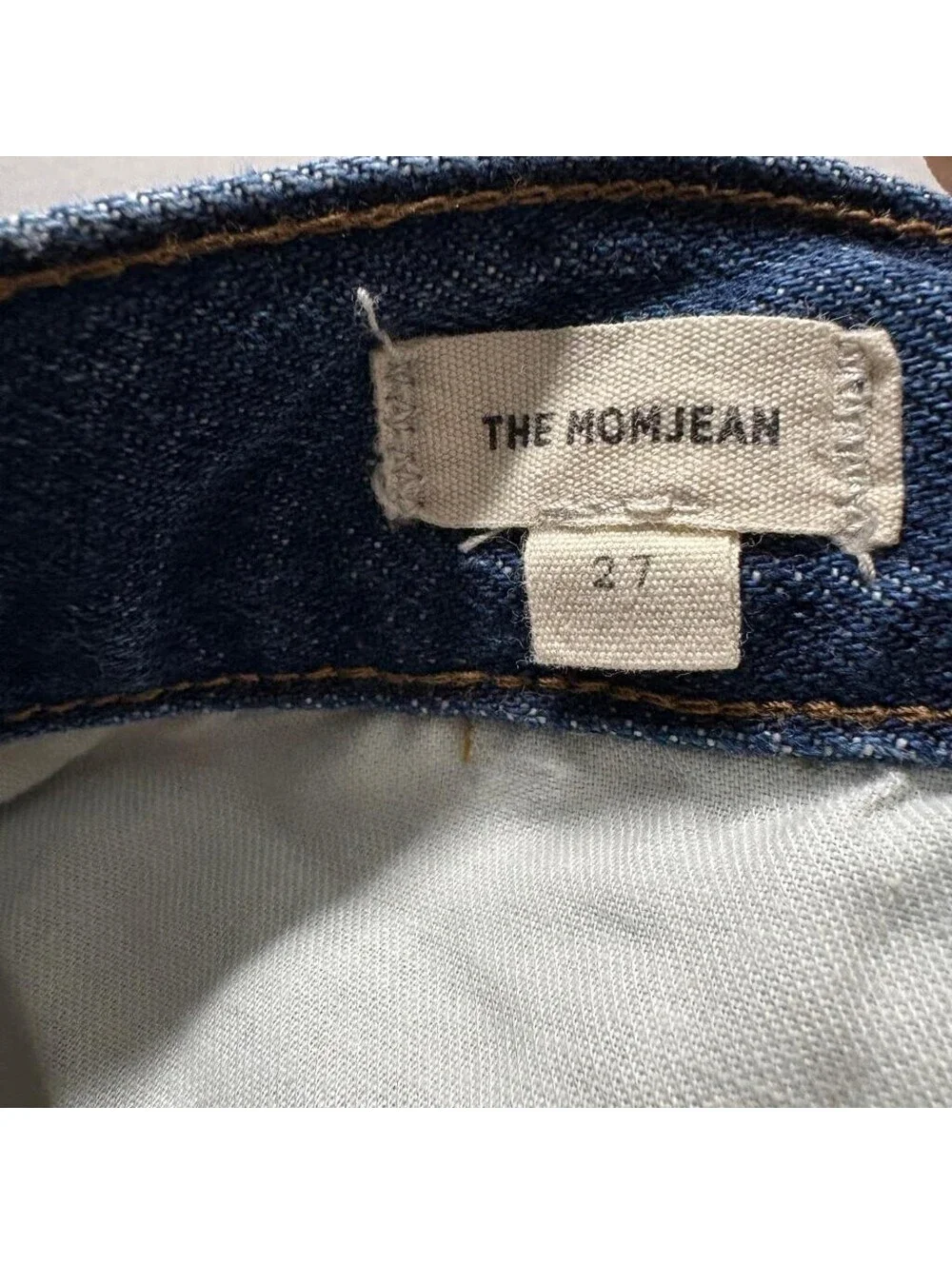Madewell The Momjean High Rise Denim Jeans Womens Size 27 Medium Wash 100%